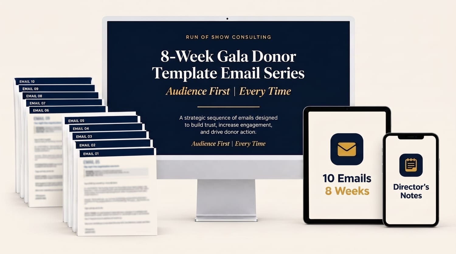 Cover of the 8-Week Gala Donor Template Email Series
