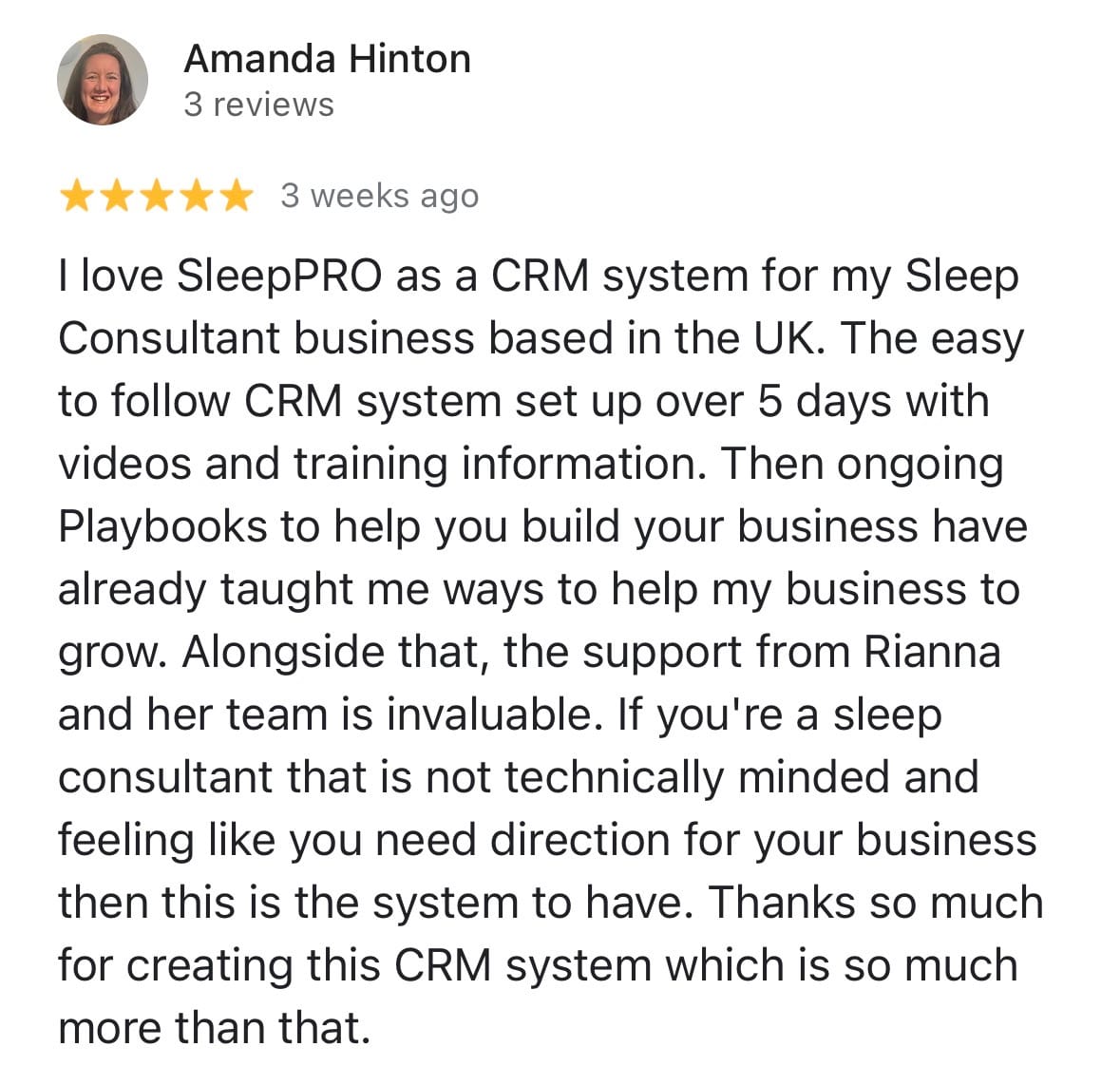 SleepPRO testimonial