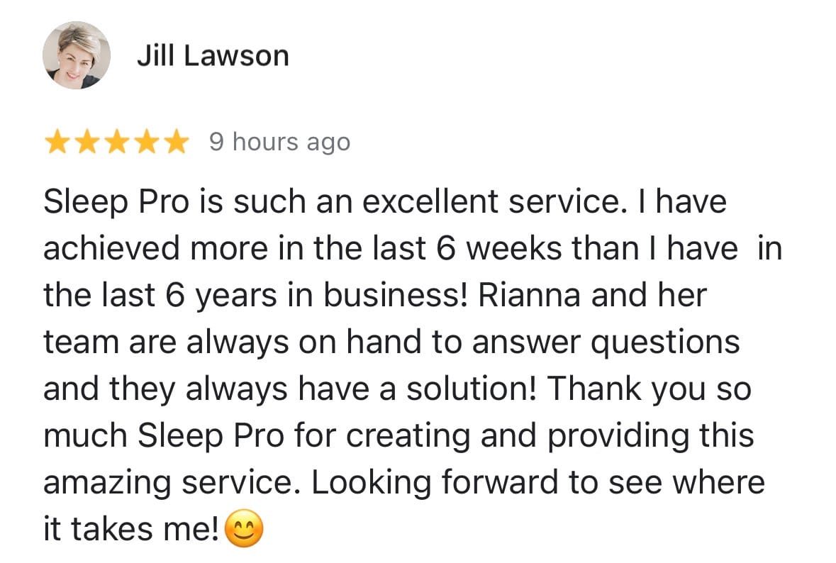 SleepPRO testimonial