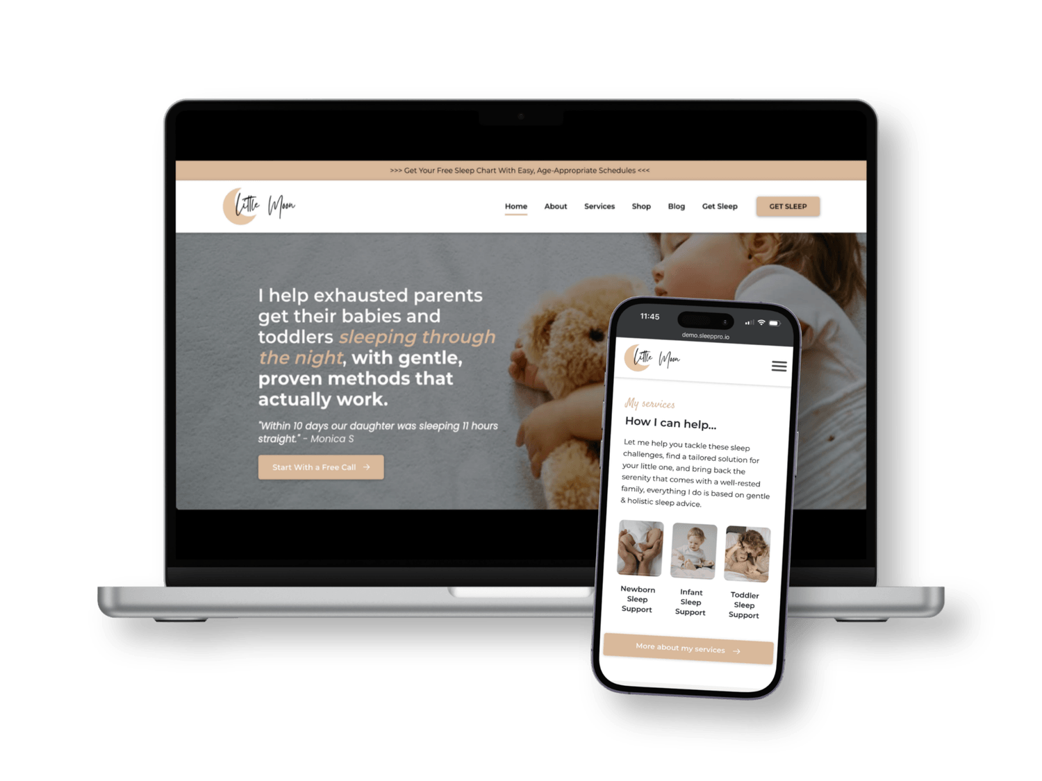 Website mockup