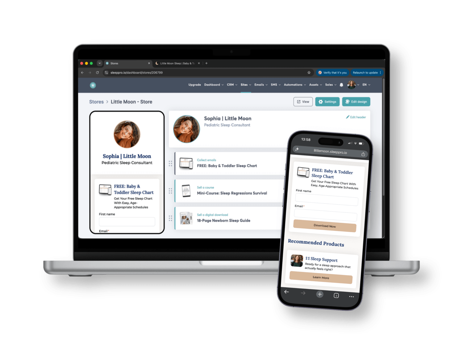 Digital store mockup