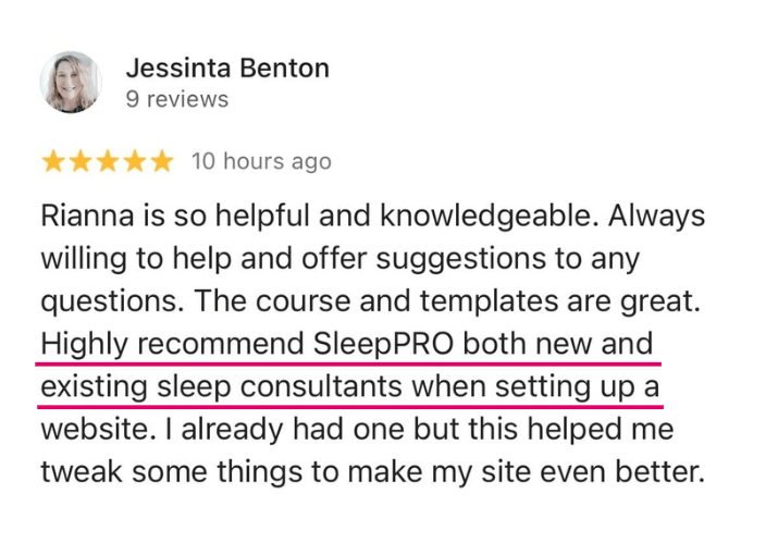 SleepPRO testimonial