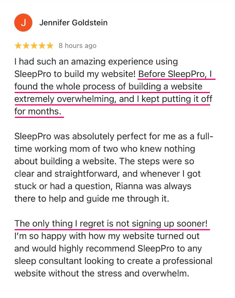 SleepPRO testimonial