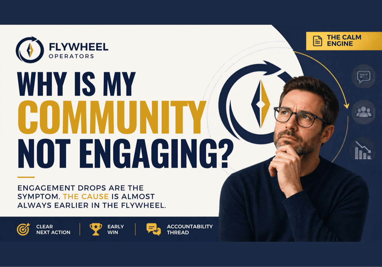 Reasons why a community is not engaging including lack of direction early wins and structure