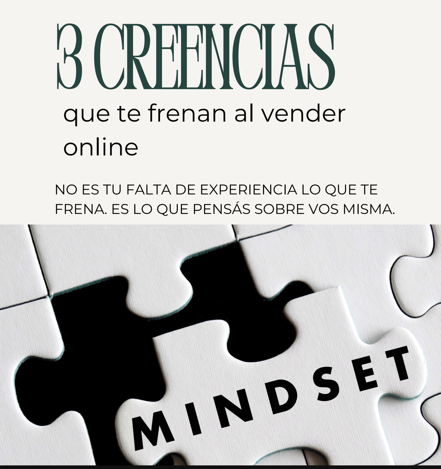 Tapa de la guía gratis: 3 creencias que te frenan al vender online