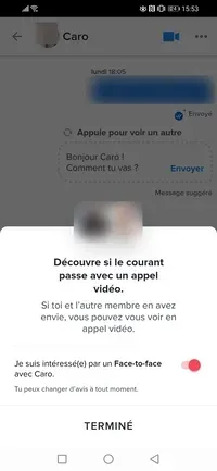 Face to Face : l’appel vidéo sur Tinder, uniquement accessible sur mobile