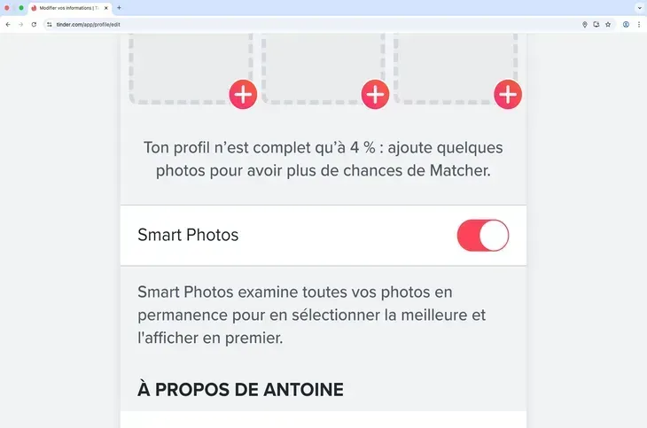Algorithme Tinder : Smart Photo