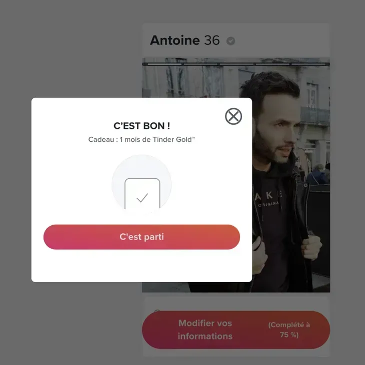 Où mettre le code promo Tinder : c'est bon, 1 mois de Tinder Gold