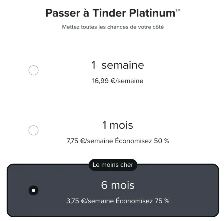 Réduction Tinder : Miser sur les abonnements longue durée