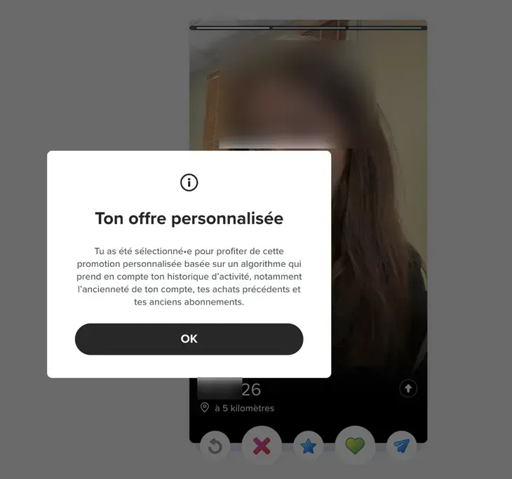 Réduction Tinder : Attendre une offre promotionnelle
