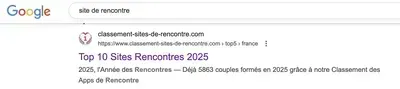 comparateur de site de rencontres dans les annonces Google