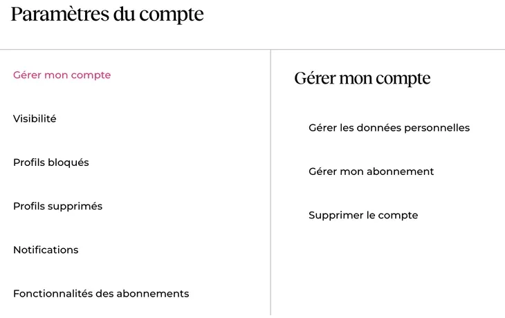 Paramètres du compte Disons Demain : gérer mon abonnement