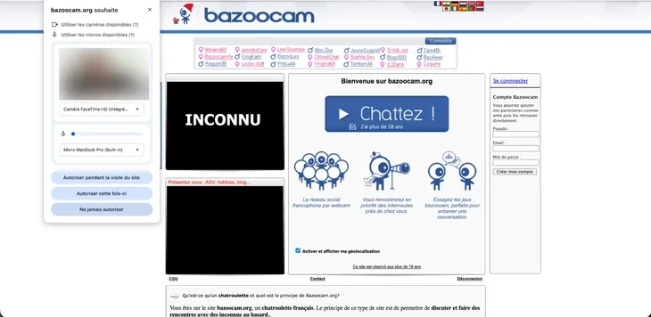 Bazoocam : Site de rencontre sans compte ou sans inscription