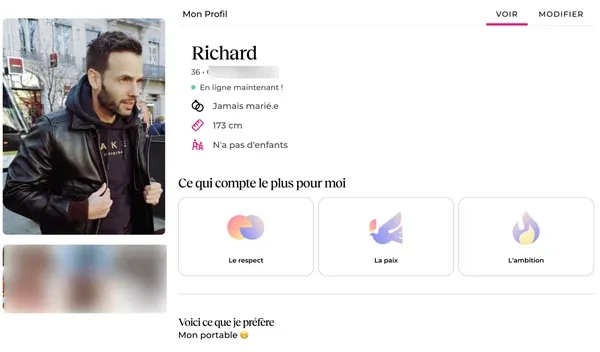 Voir et modifier mon profil Disons Demain