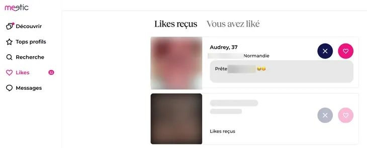 Les likes, Super Likes et les invitations dans la nouvelle version de Meetic