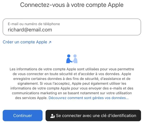 Remboursement abonnement Meetic sur iOS : connection à son compte Apple