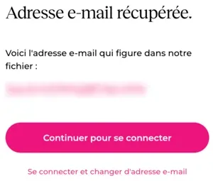 Meetic : Adresse email récupérée pour se connecter à son compte