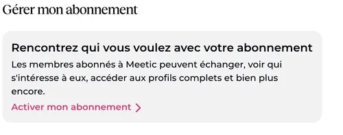 Supprimer son compte Meetic : Étape 2 : arrêter l’abonnement Meetic avant la suppression