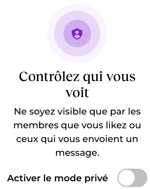 Découvrir le mode incognito de Meetic