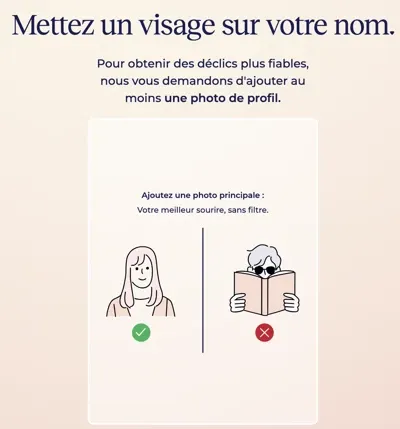 Meetic inscription gratuite : Ajouter la photo de profil