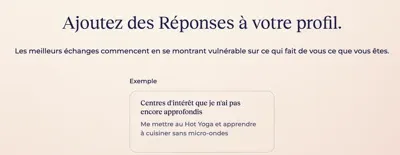 Meetic inscription gratuite : Ajouter des réponses à votre profil