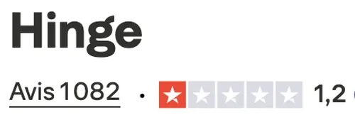 Avis Hinge Trustpilot