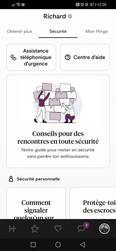 Hinge avis : la sécurité