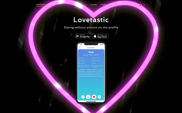Lovetastic : Site de rencontre sans photo