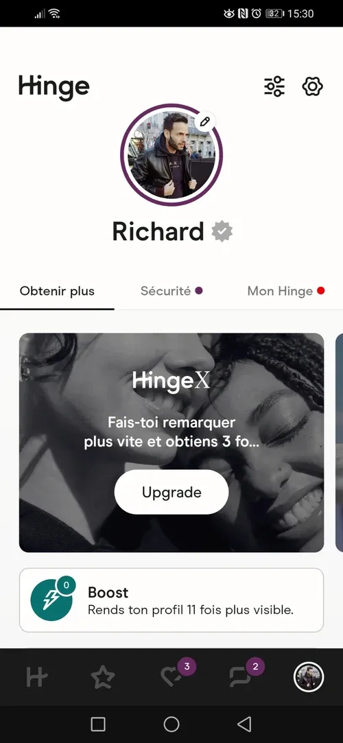 Mon compte Hinge