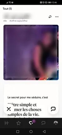 Le statut d'activité Hinge sur les profils qui nous ont liké