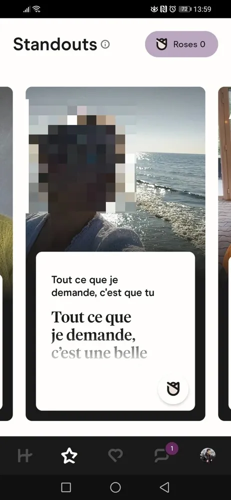 Accès aux standouts de Hinge