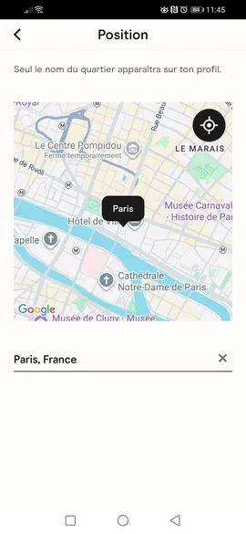 Modifier localisation sur Hinge pour retrouver quelqu'un