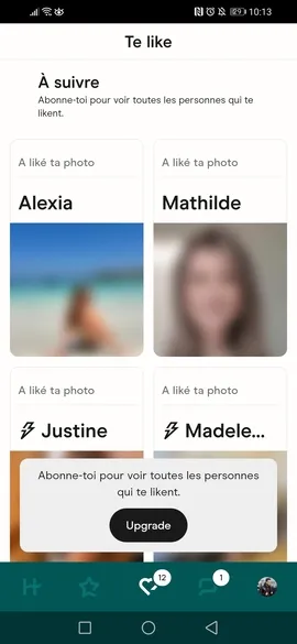 Hinge : voir les likes reçus