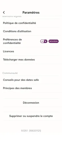 Hinge : suspendre son compte pour mettre en pause son profil et le masquer