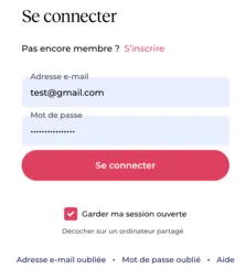 Formulaire de connexion à son compte Disons Demain