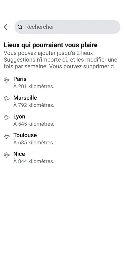 Ajouter un nouveau lieu de rencontre sur Facebook Dating