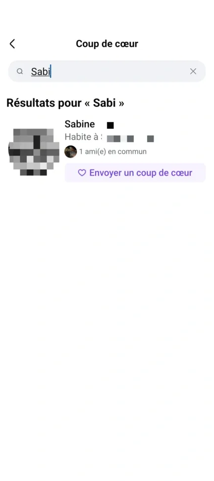 Envoyer un coup de coeur secret sur Facebook Rencontre