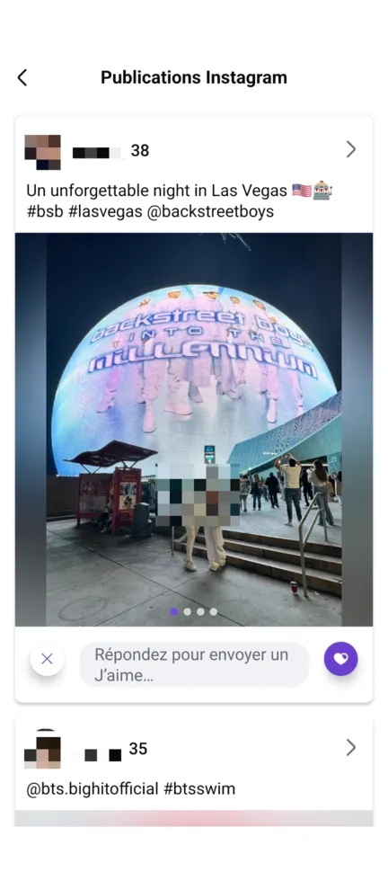 Les publication Instagram sur Facebook Rencontre