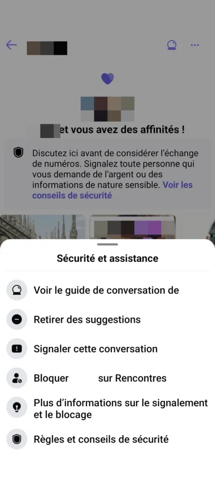 Bloquer et signaler un profil sur Facebook Rencontre