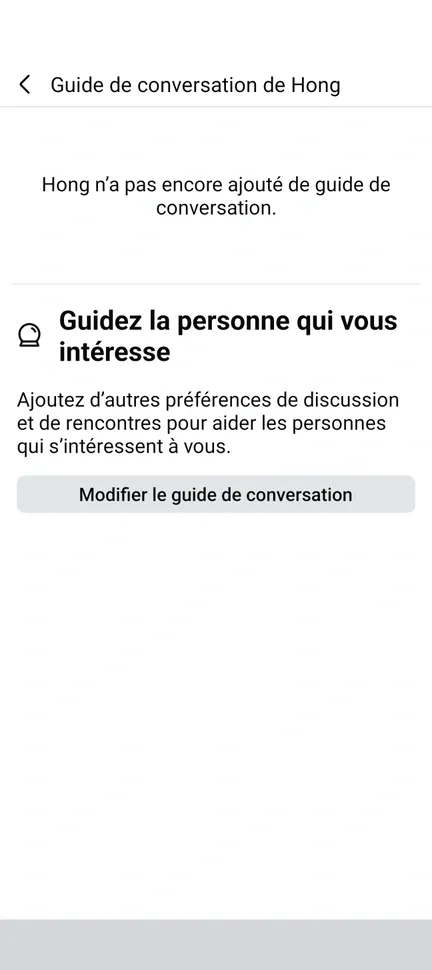 Guide de conversation sur Facebook Rencontre