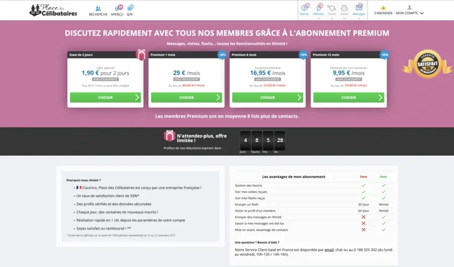 Place des Célibataires : site de rencontre gratuit