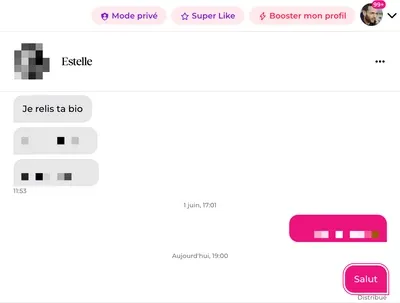Mention "distribué" sur le dernier message envoyé sur Meetic et aucune popup "Finies les devinettes. Recevez des confirmations de lecture avec Premium"