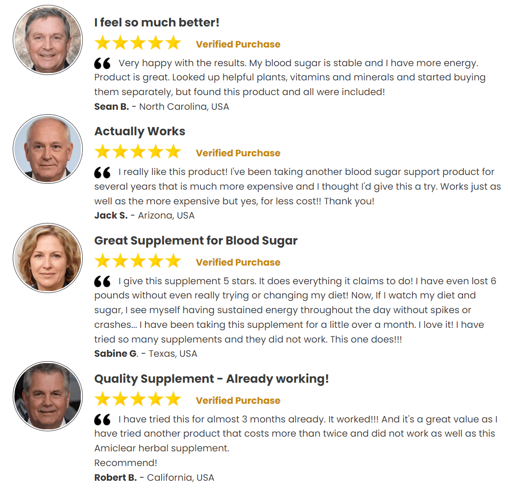 Amiclear verified customer reviews