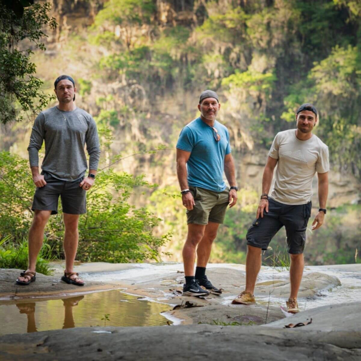 3 men in the jungle