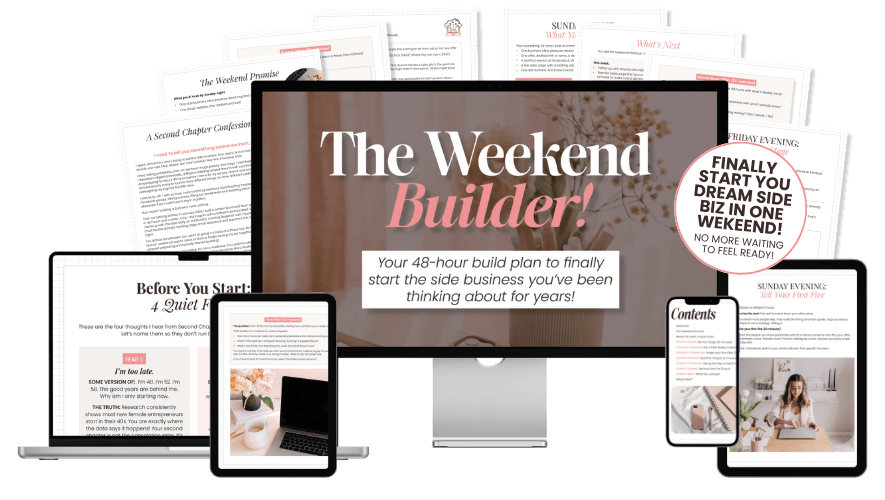 Inside the Weekend Builder Guide, roadmap, prompts, templates and checklist pages