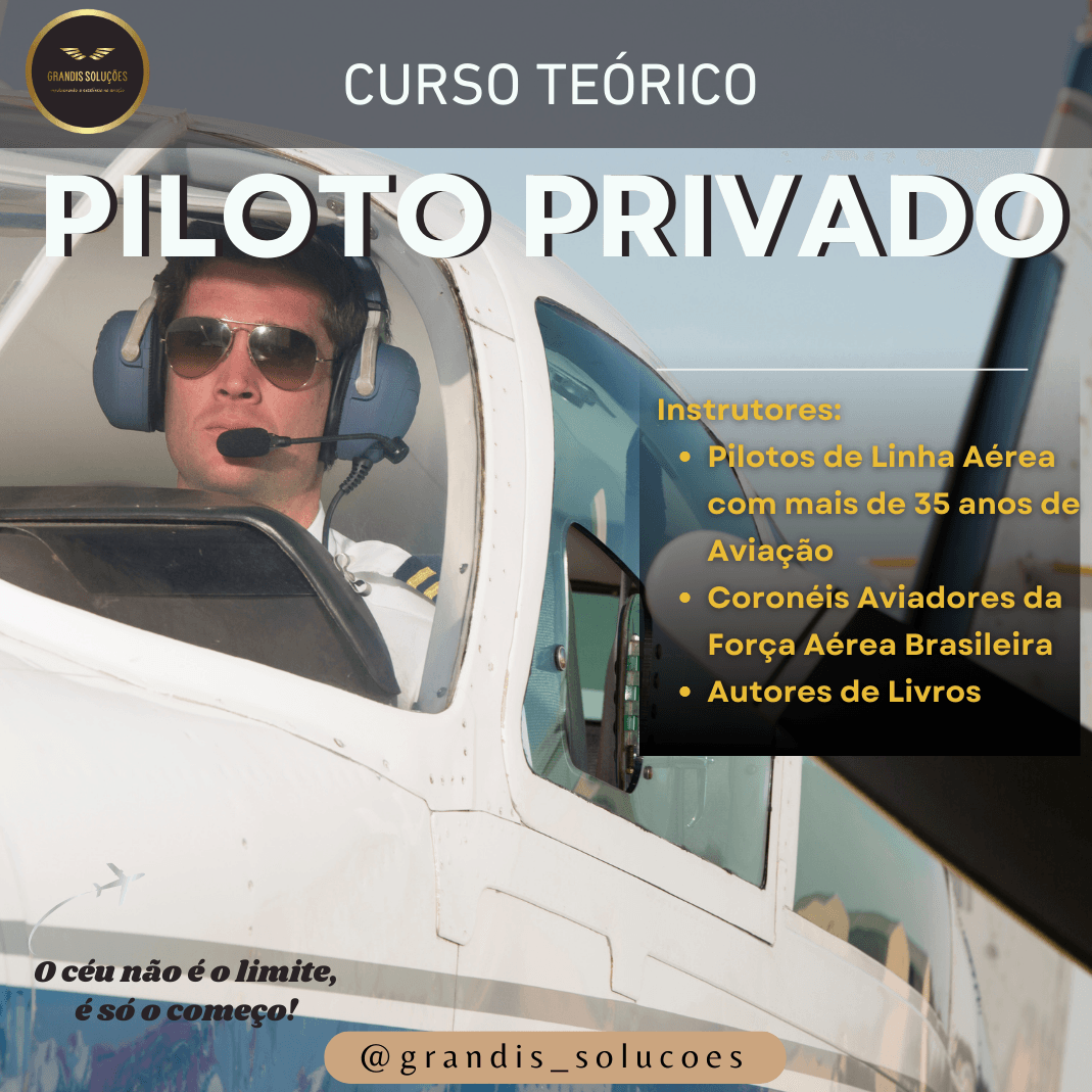 Curso teórico de Piloto Privado de Avião - Modalidade EAD ✈️