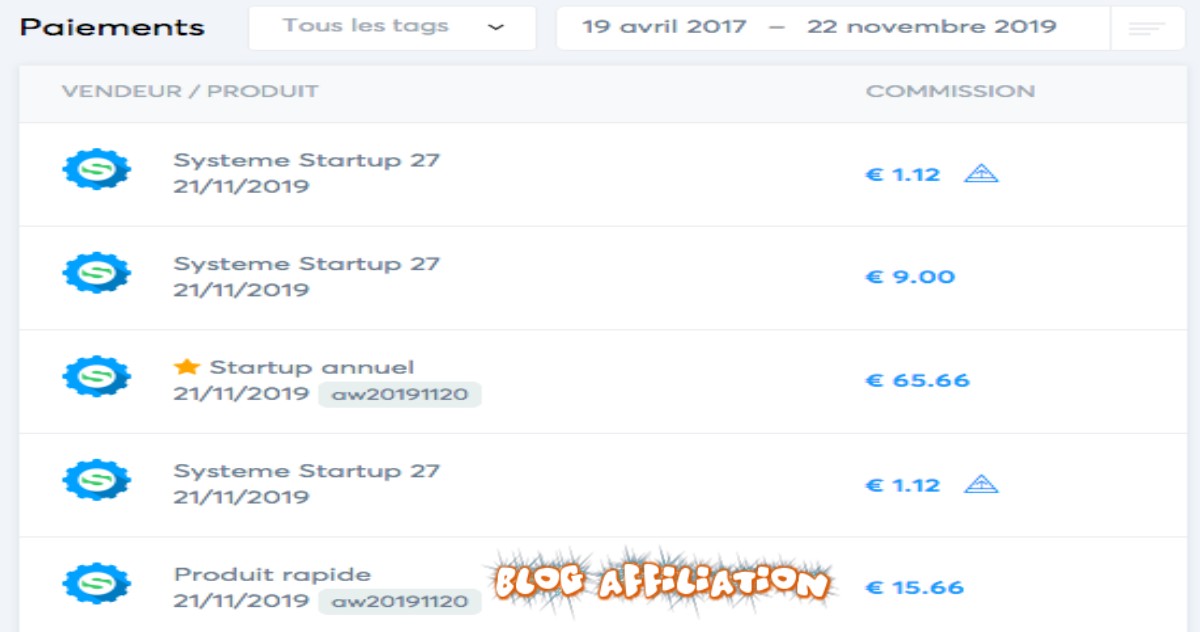 92,56 euros en affiliation SystemeIO