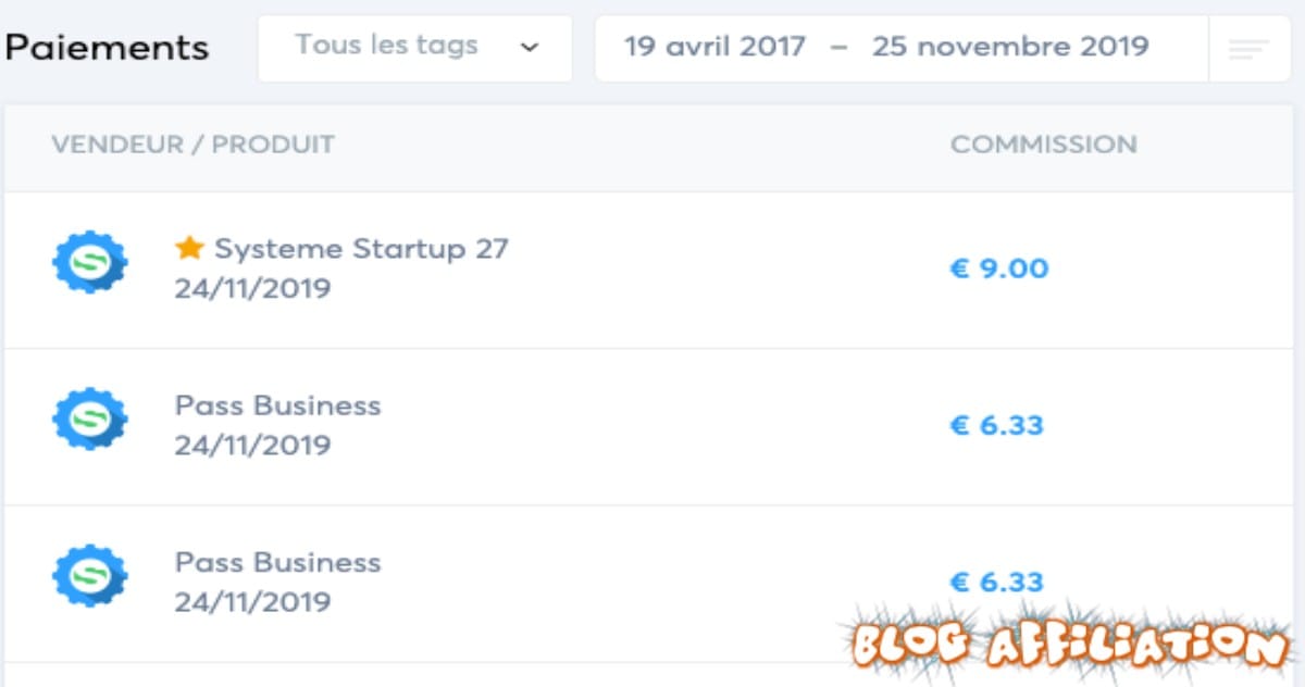 21,66 euros en affiliation SystemeIO