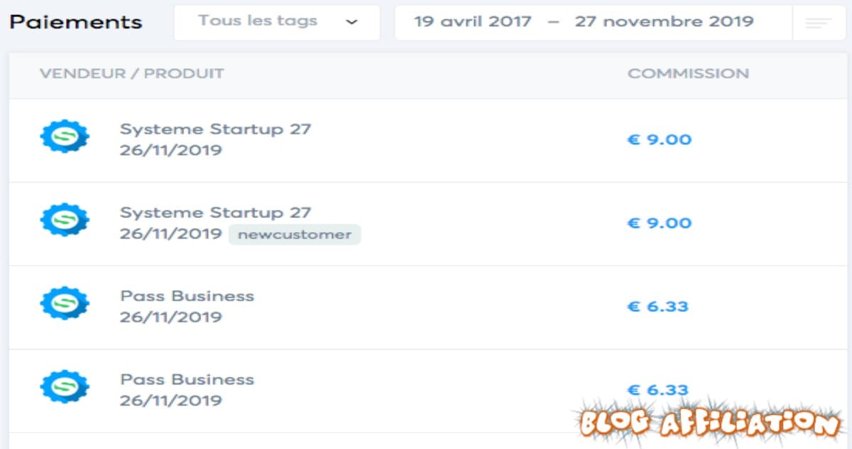 30,66 euros en affiliation SystemeIO