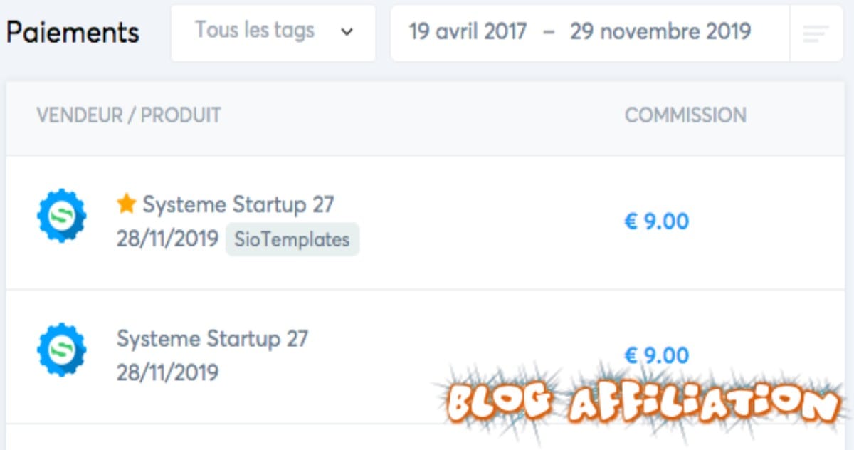 18 euros en affiliation SystemeIO
